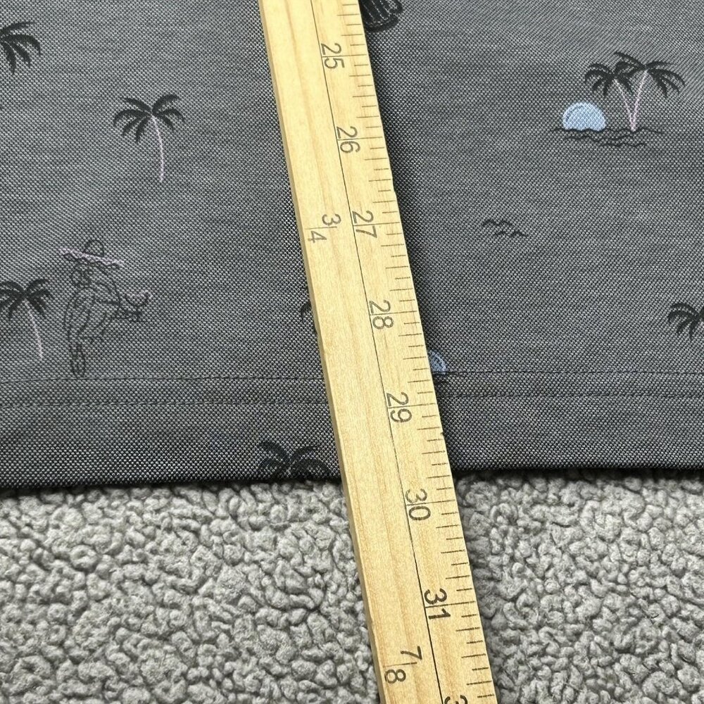 Travis Mathew Polo Shirt Mens Large Gray Priest Lake Golf Course Beer Palm Print - Picture 15 of 15